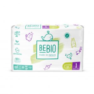 Couches jetables écologiques T1 nouveau né (2 à 5 kg) de Bebio